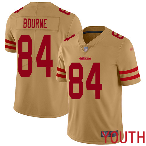 San Francisco 49ers Limited Gold Youth Kendrick Bourne NFL Jersey 84 Inverted Legend